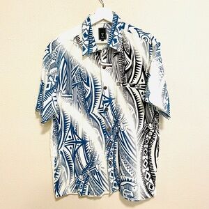 TAPA Hawaiian Mens Shirt 100% Cotton Size 2XL